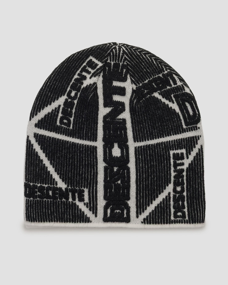 Chapeau d'hiver pour hommes Descente Knit Cap noir et blanc