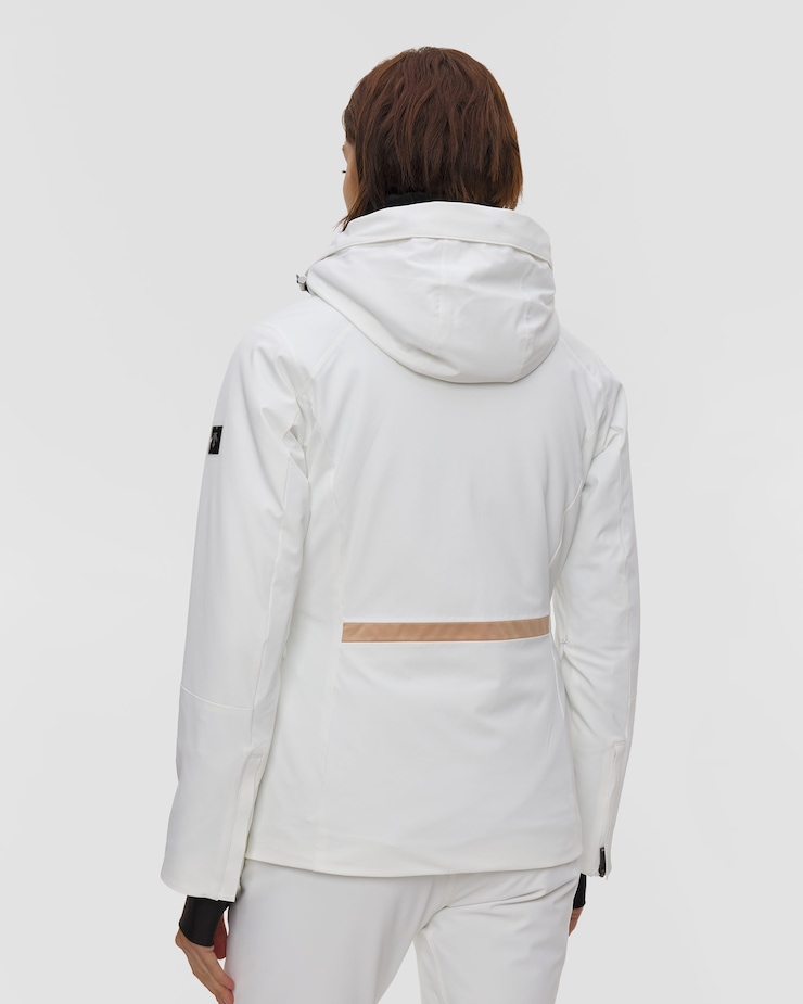 Dámska lyžiarska bunda Descente Hybrid Insulated Jacket bielo-zlatá