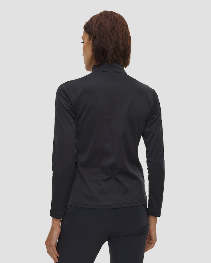 Golf narciarski damski Descente Logo T-Neck czarny