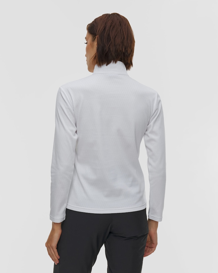 Golf narciarski damski Descente Logo T-Neck biały
