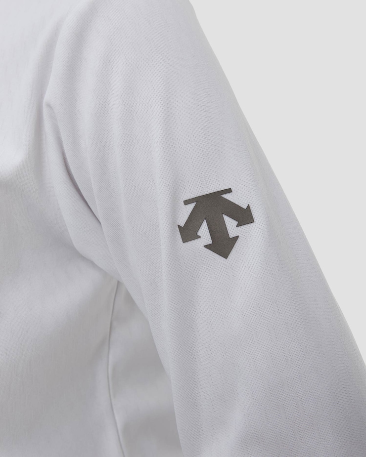Golf narciarski damski Descente Logo T-Neck biały