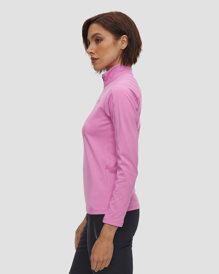 Golf narciarski damski Descente Shoulder Quilt T-Neck różowy