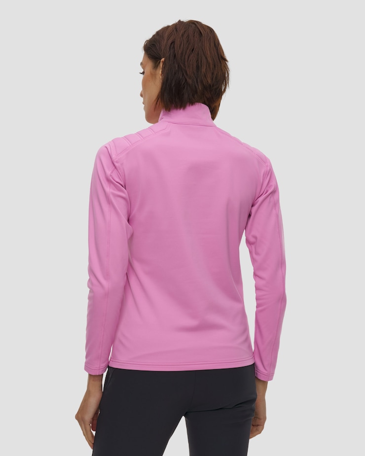 Golf narciarski damski Descente Shoulder Quilt T-Neck różowy