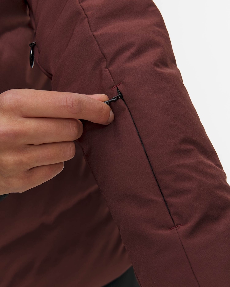 Kurtka narciarska damska Descente Hybrid Down Jacket bordowa