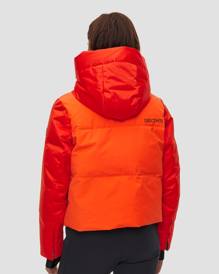 Kutka narciarska damska Descente Hybid Shot Down Jacket pomarańczowa