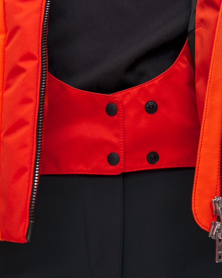 Kutka narciarska damska Descente Hybid Shot Down Jacket pomarańczowa