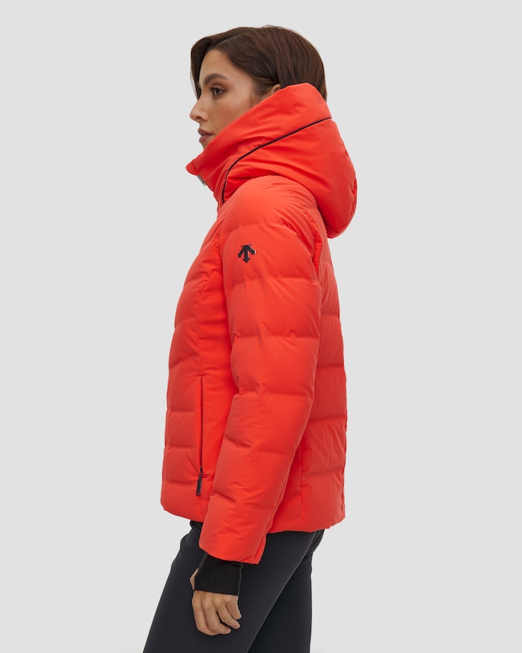 Kurtka narciarska damska Descente Down Jacket pomarańczowa
