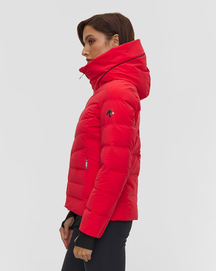 Veste de ski pour femmes Descente Down Jacket rouge