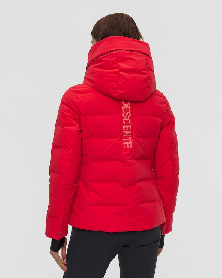 Veste de ski pour femmes Descente Down Jacket rouge