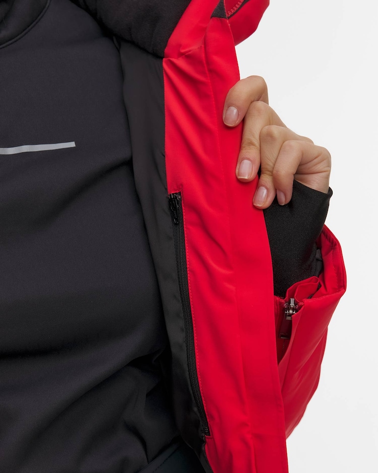 Veste de ski pour femmes Descente Down Jacket rouge