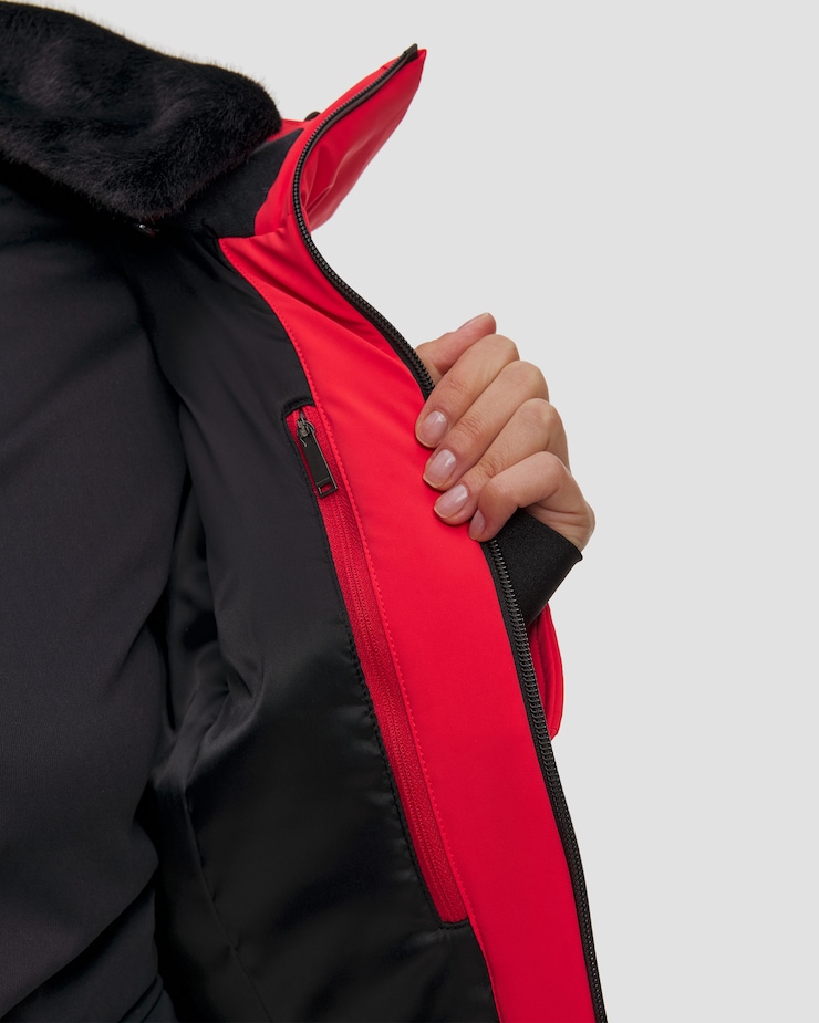Veste de ski pour femmes Descente Insulated Jacket rouge