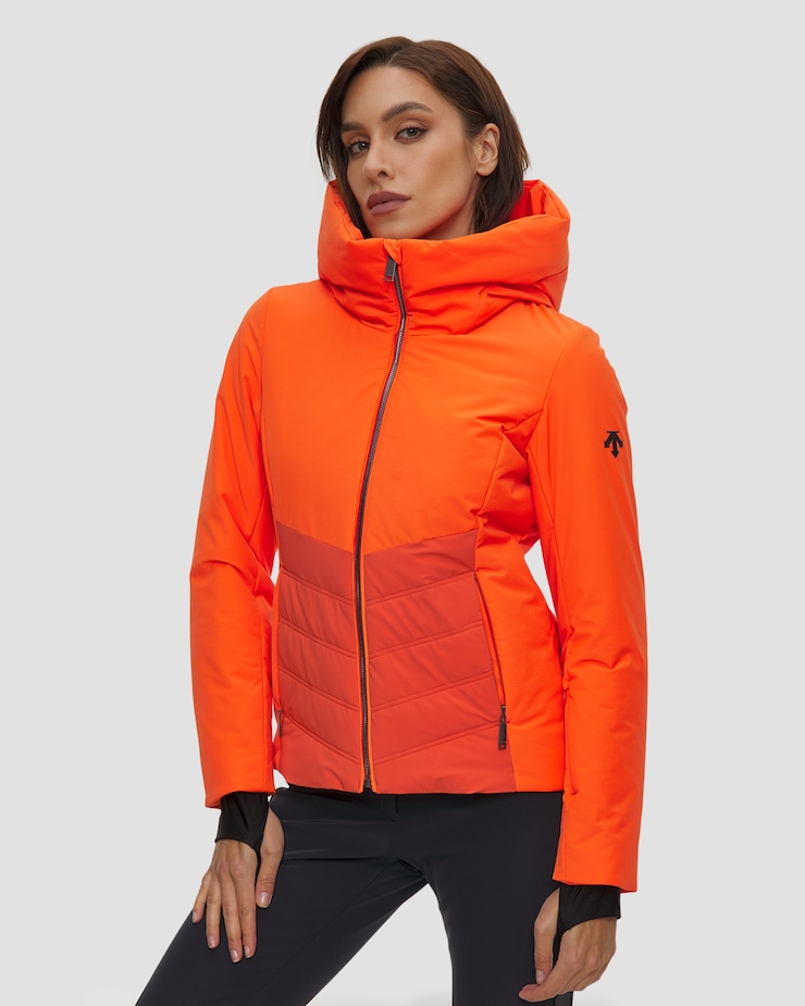 Kurtka narciarska damska Descente Insulated Jacket pomarańczowa