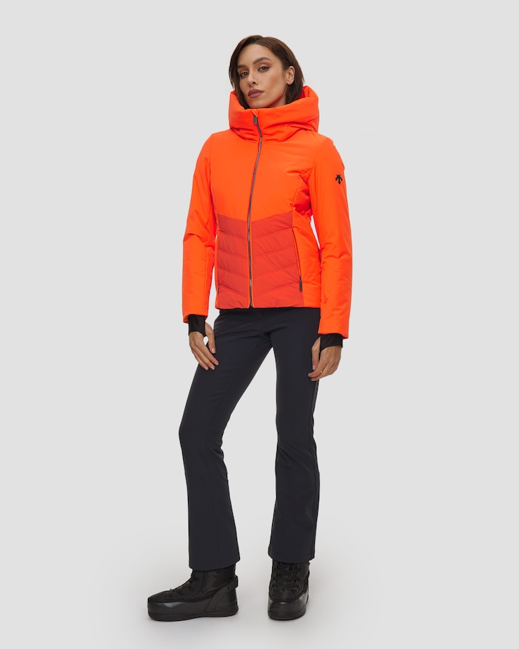 Kurtka narciarska damska Descente Insulated Jacket pomarańczowa
