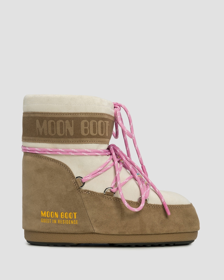 Scarpe invernali in camoscio Moon Boot x GIR Icon Low Suede Beads