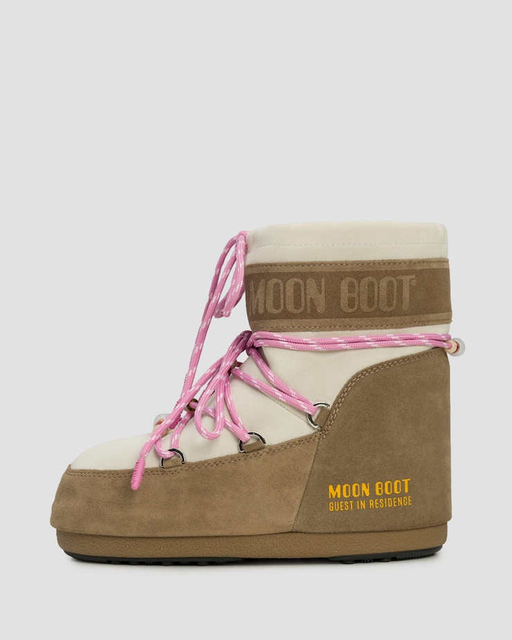 Scarpe invernali in camoscio Moon Boot x GIR Icon Low Suede Beads
