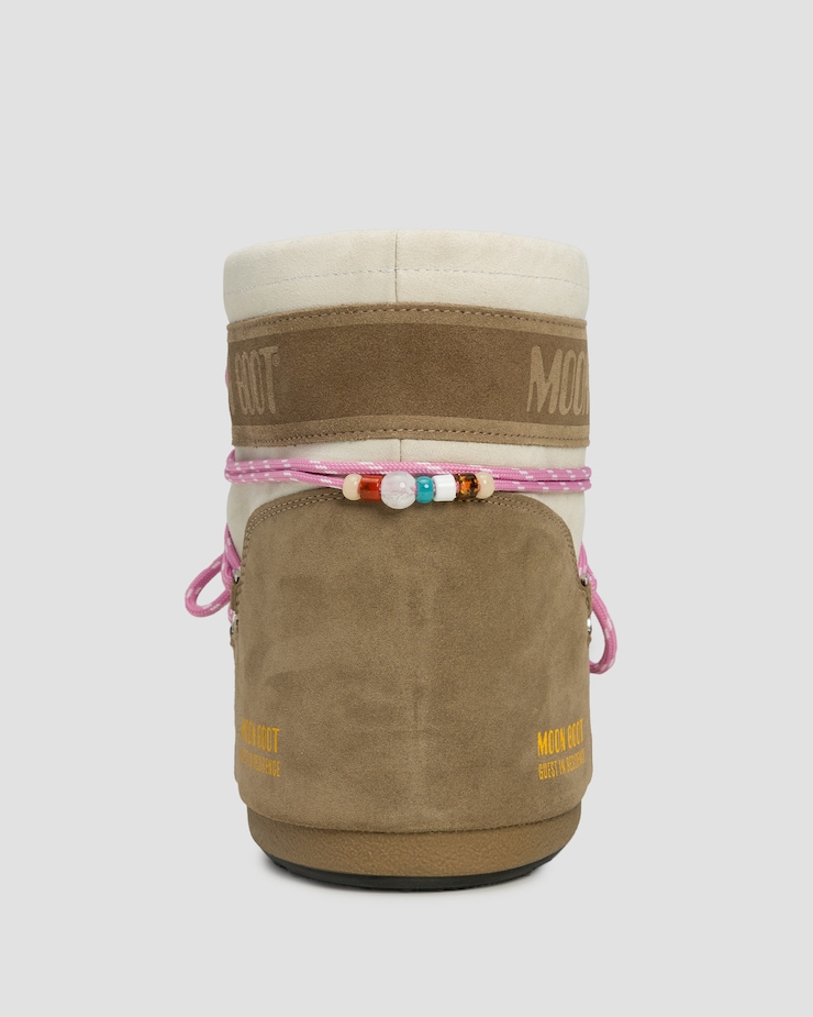 Scarpe invernali in camoscio Moon Boot x GIR Icon Low Suede Beads