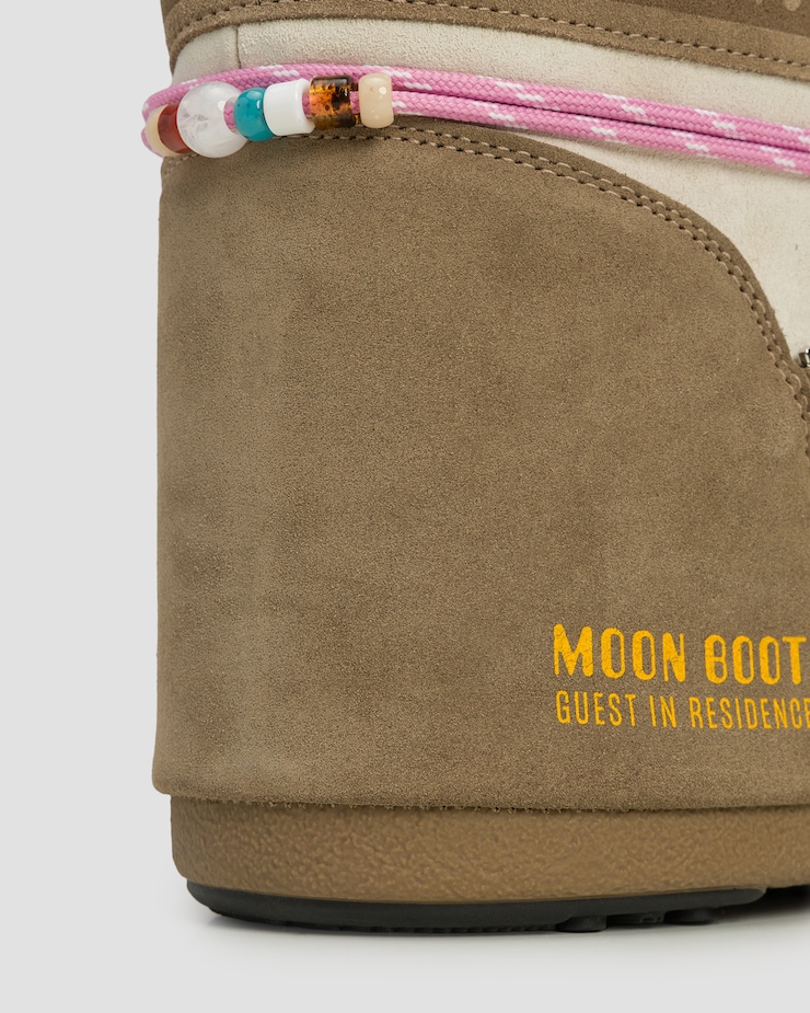 Scarpe invernali in camoscio Moon Boot x GIR Icon Low Suede Beads