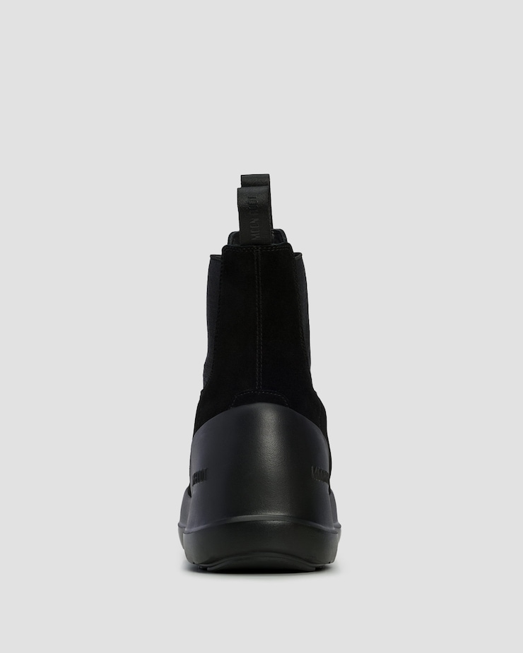 Černé dámské zimní boty Moon Boot Luna Chelsea Suede