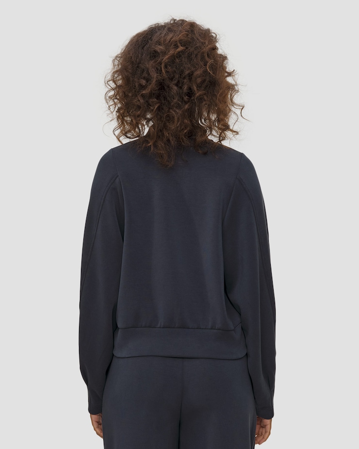 Deha Damen-Sweatjacke aus Modal in Schwarz