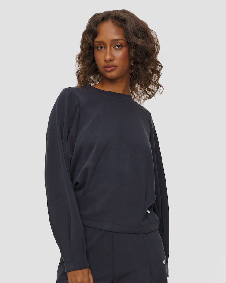 Sweat noir en modal femme Deha