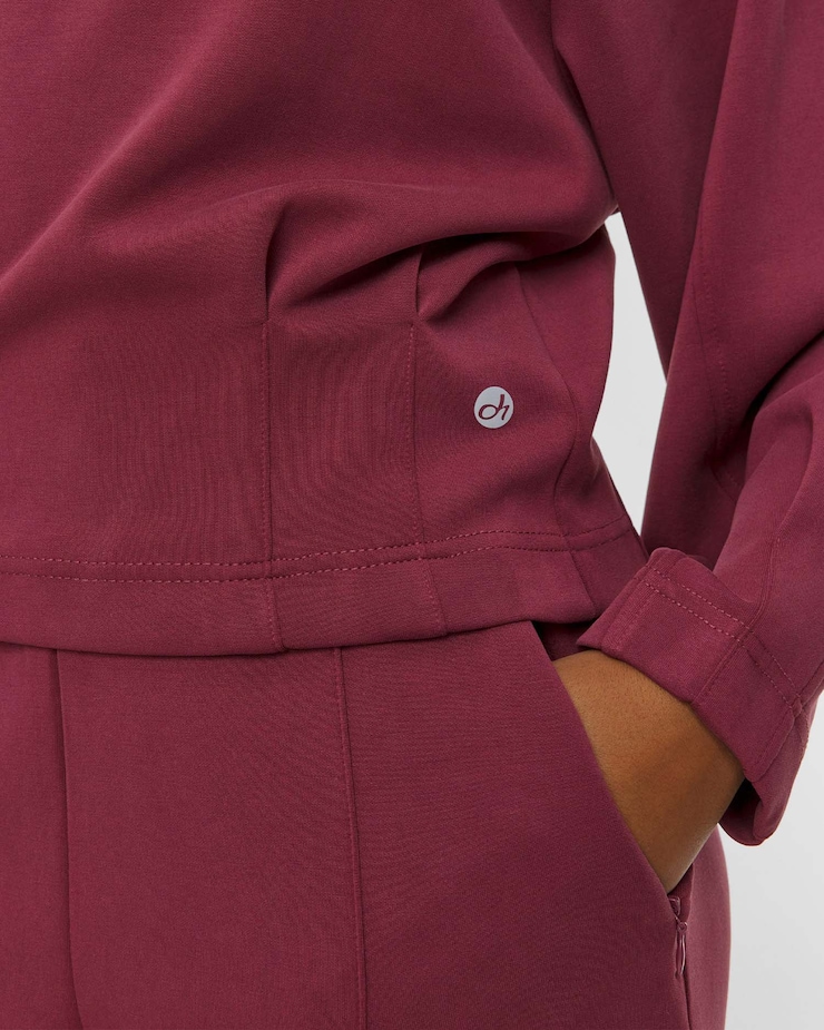 Deha Damen-Sweatshirt aus Modal in Dunkelrot
