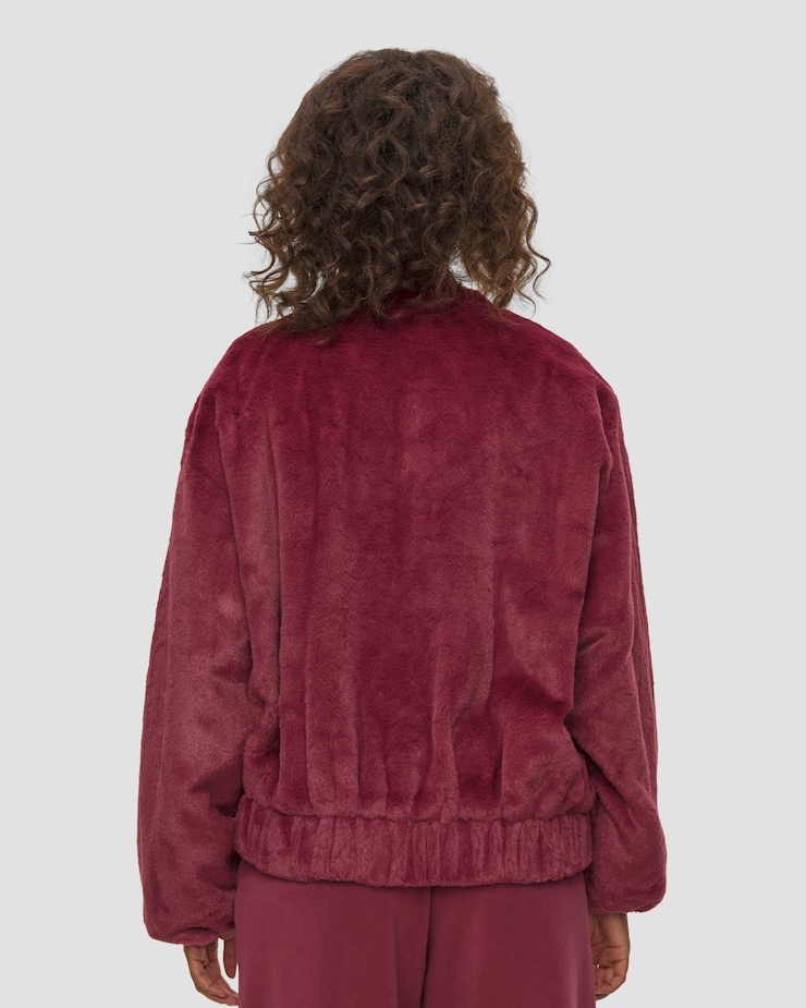 Deha Damenjacke aus Kunstfell in Dunkelrot