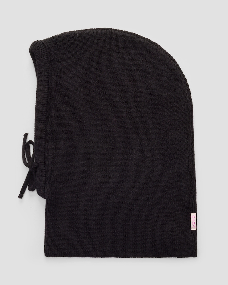 Cagoule en tricot pour femmes Deha noire