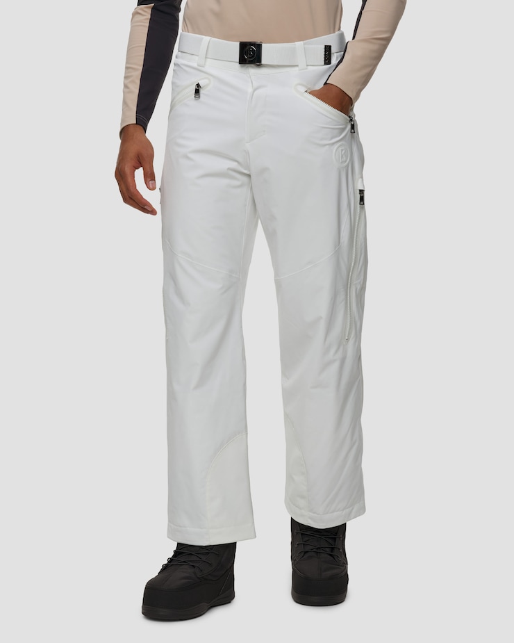 Men's white ski trousers BOGNER Tim-T