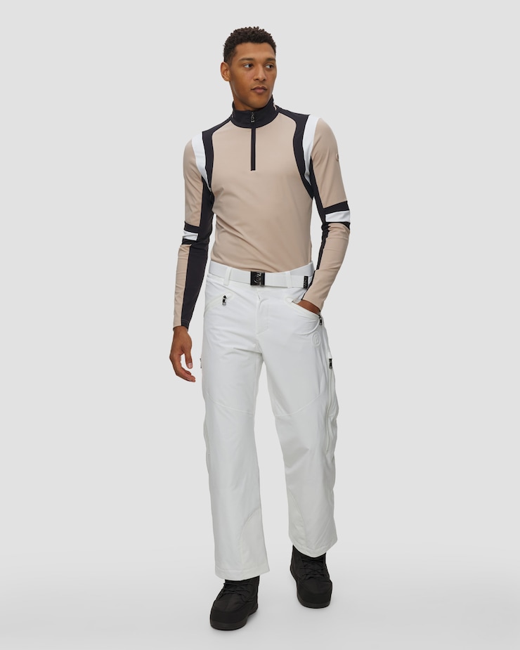 Men's white ski trousers BOGNER Tim-T