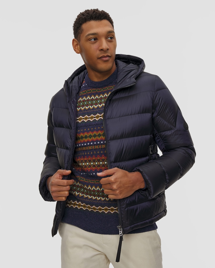 Piumino blu scuro da uomo BOGNER Hugh-D2, Colore/Disegno: Granatowy