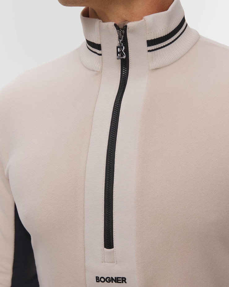 Col roulé de ski beige pour hommes BOGNER Harvey
