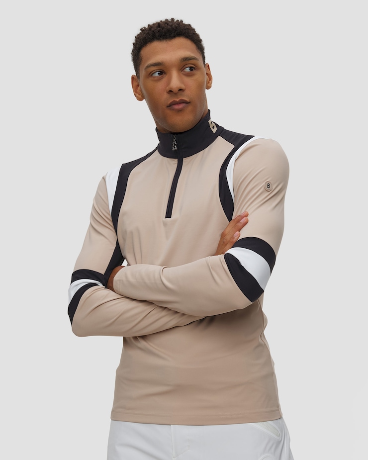  Col roulé de ski beige pour hommes Clark