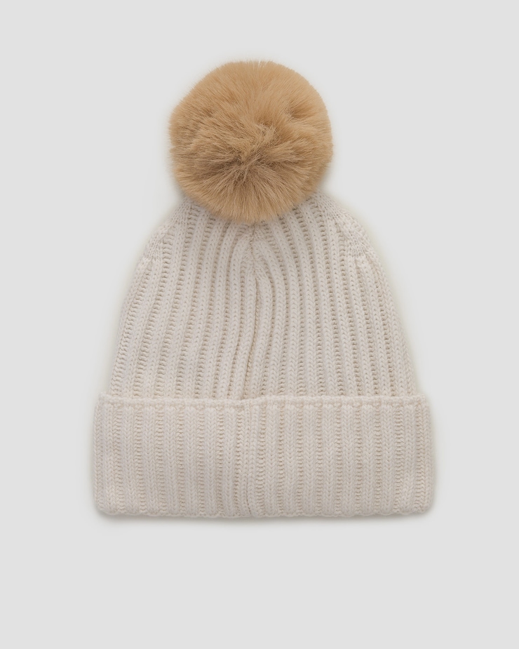 Bonnet en laine pour femmes BOGNER Ranya crème