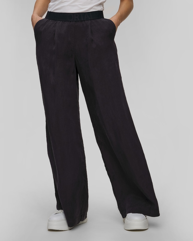 Pantaloni blu scuro in viscosa da donna Sportalm