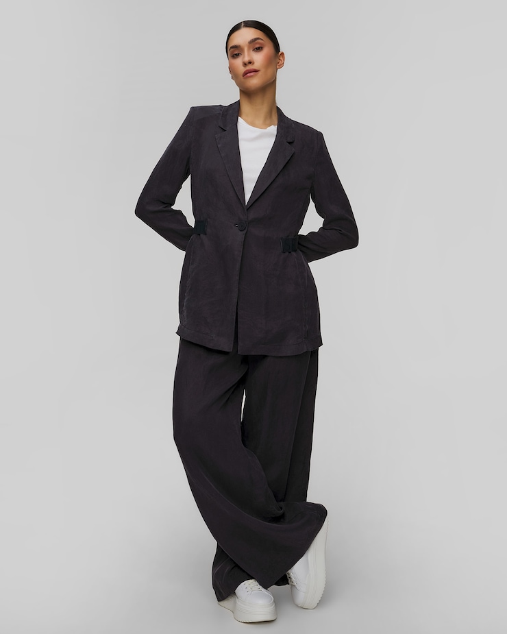 Pantaloni blu scuro in viscosa da donna Sportalm