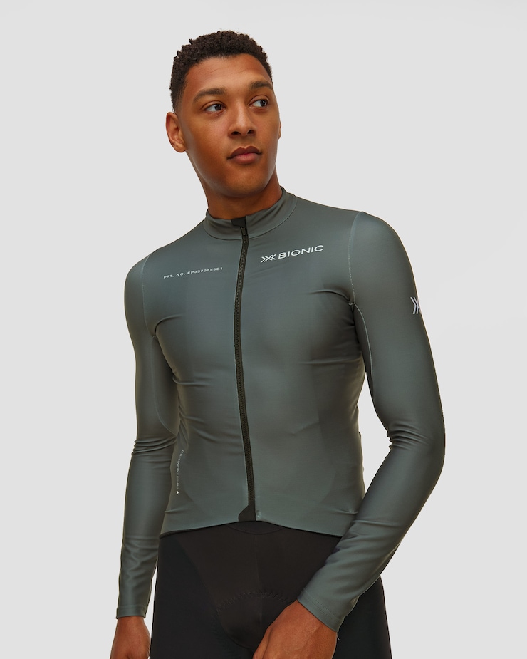 X-Bionic Corefusion Ride Warm Jersey LS Radsport-Longsleeve für Herren in Grau
