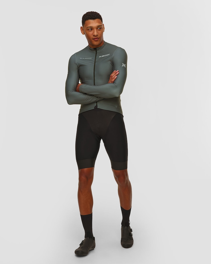 X-Bionic Corefusion Ride Warm Jersey LS Radsport-Longsleeve für Herren in Grau