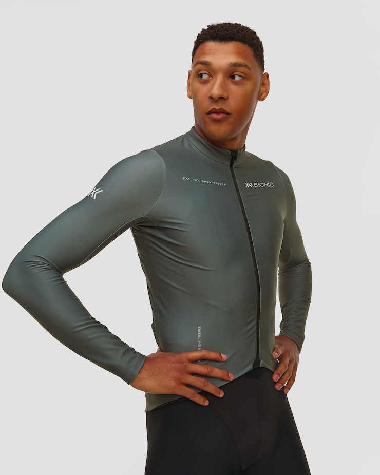X-Bionic Corefusion Ride Warm Jersey LS Radsport-Longsleeve für Herren in Grau