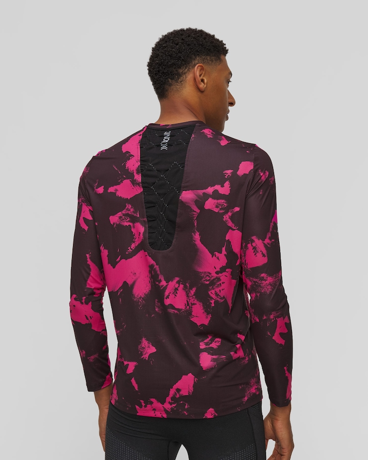 Longsleeve biegowy męski X-Bionic Corefusion Run Shirt LS różowo-czarny