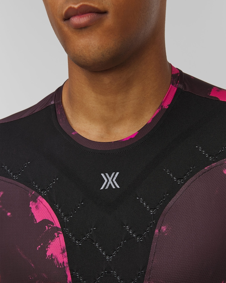 Longsleeve biegowy męski X-Bionic Corefusion Run Shirt LS różowo-czarny
