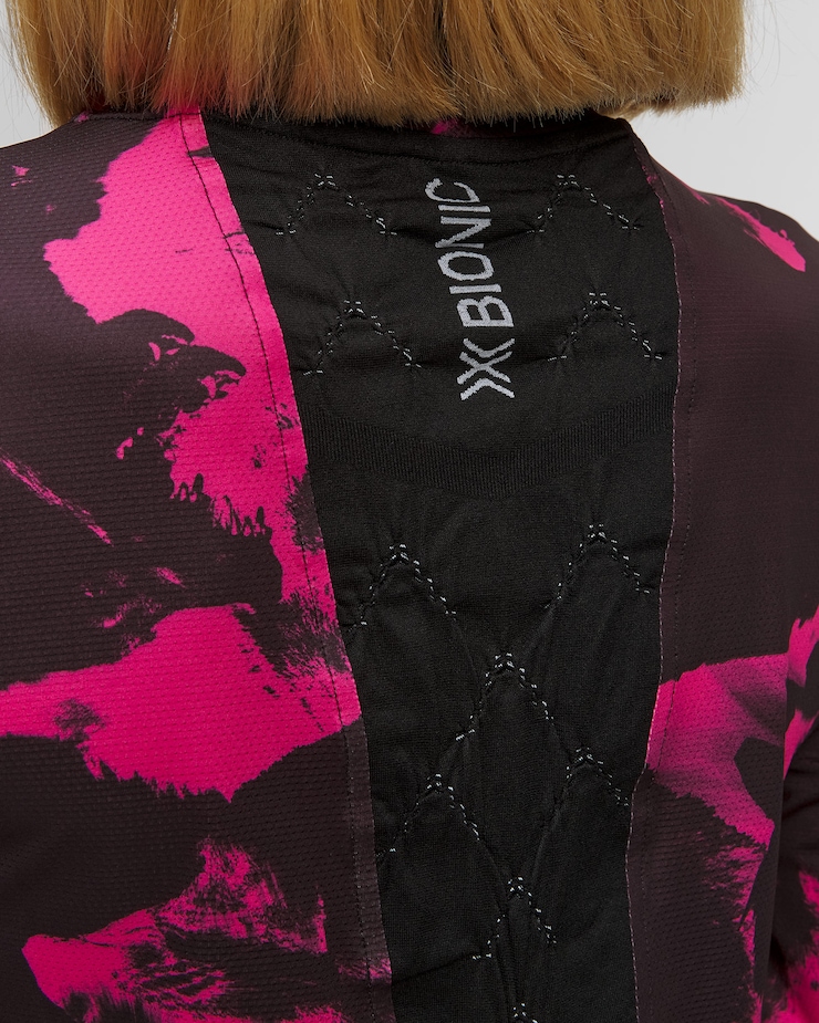 Longsleeve biegowy damski X-Bionic Corefusion Run Shirt LS różowo-czarny