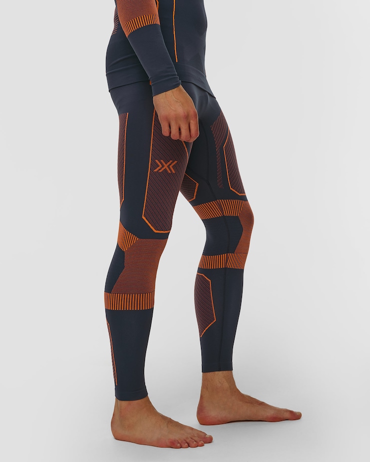 Leginsy termoaktywne męskie X-Bionic Energy Accumulator Light Pants niebiesko-pomarańczowe