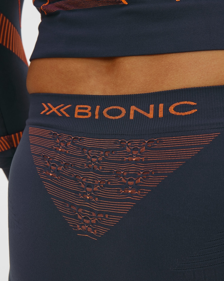 Leginsy termoaktywne męskie X-Bionic Energy Accumulator Light Pants niebiesko-pomarańczowe