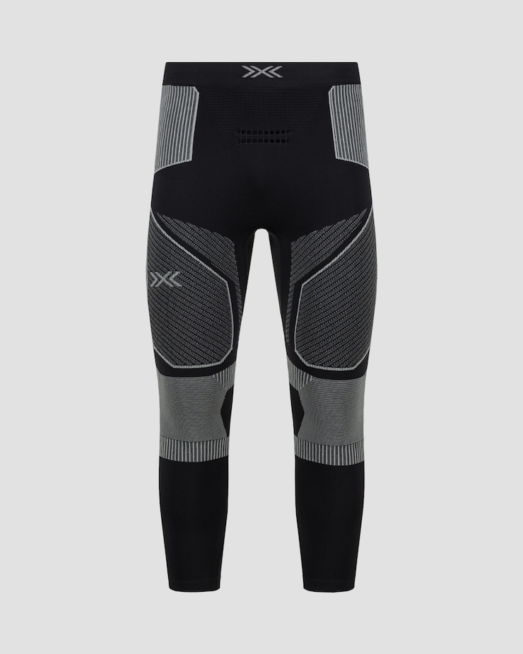 Leggings thermoactifs noirs et gris pour hommes X-Bionic Energy Accumulator Light Pants