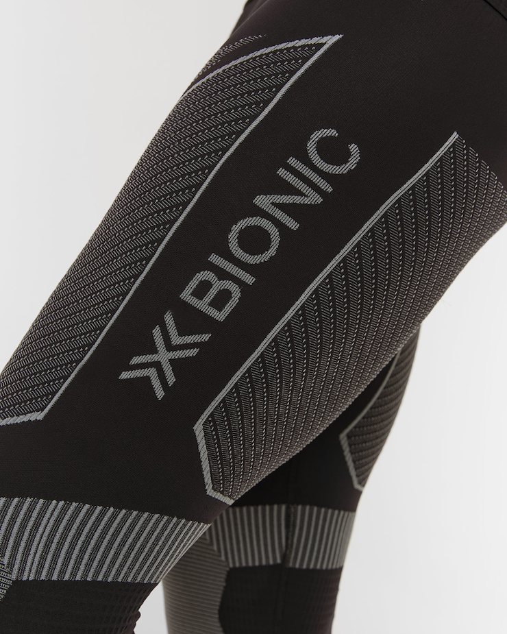 Leggings thermoactifs noirs et gris pour hommes X-Bionic Energy Accumulator Light Pants