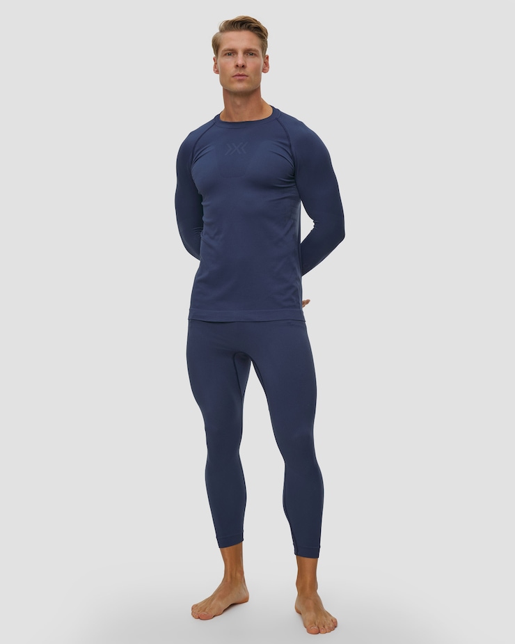 Pánske termo tričko s dlhým rukávom X-Bionic X-Ential Baselayer LS tmavomodré