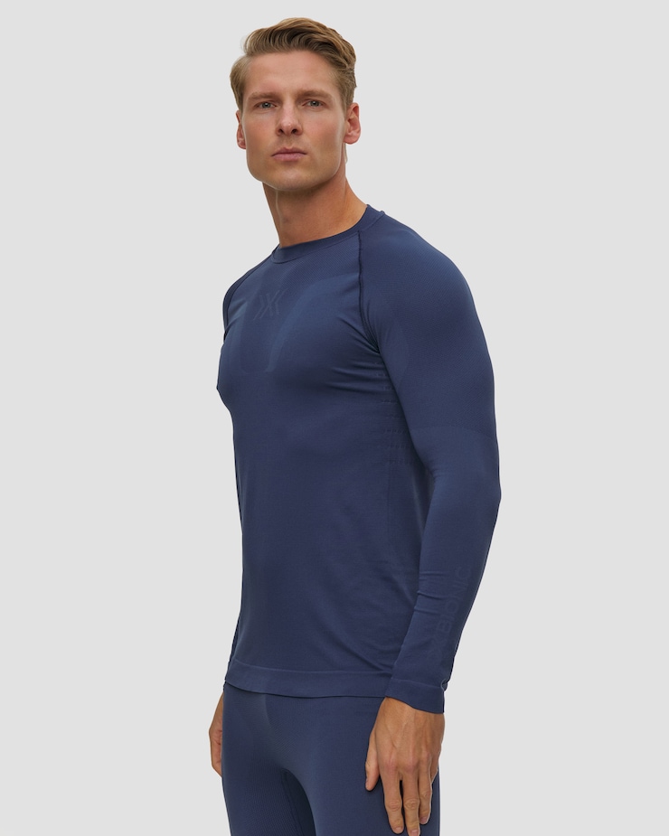 Pánske termo tričko s dlhým rukávom X-Bionic X-Ential Baselayer LS tmavomodré