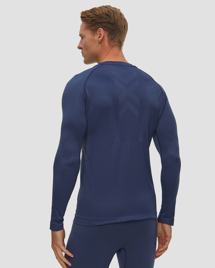 Pánske termo tričko s dlhým rukávom X-Bionic X-Ential Baselayer LS tmavomodré