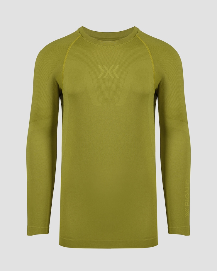 T-shirt à manches longues thermorégulateur pour hommes X-Bionic X-Ential Baselayer LS vert