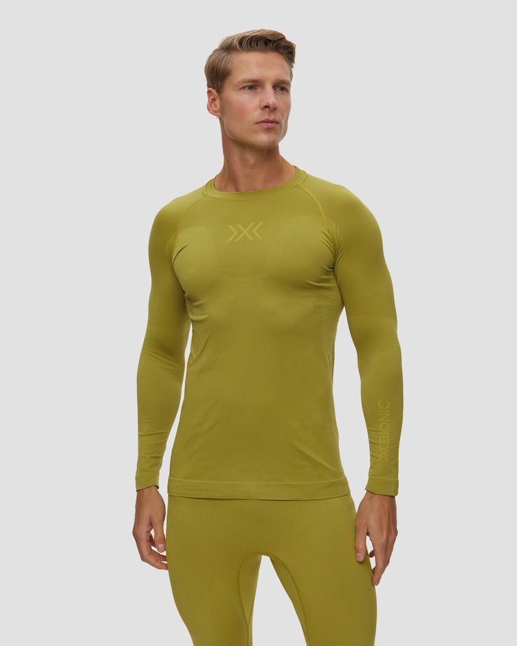T-shirt à manches longues thermorégulateur pour hommes X-Bionic X-Ential Baselayer LS vert, Couleur: Zielony